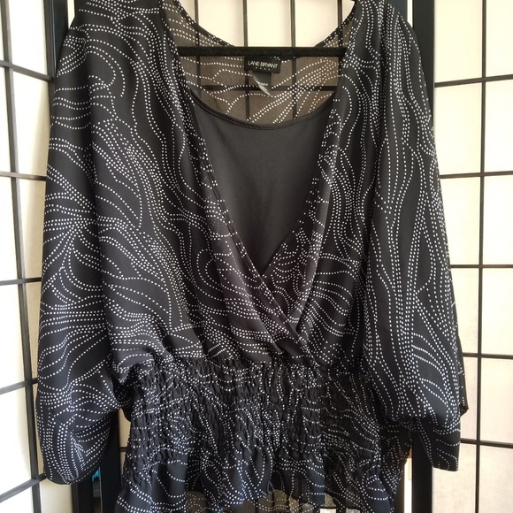 Lane Bryant black and white blouse - Picture 1 of 8
